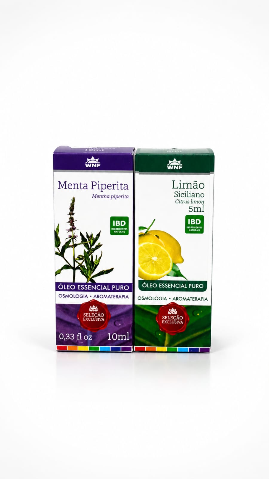 Kit Óleo Essencial Wnf Menta Piperita 10ml Limão Siciliano 5